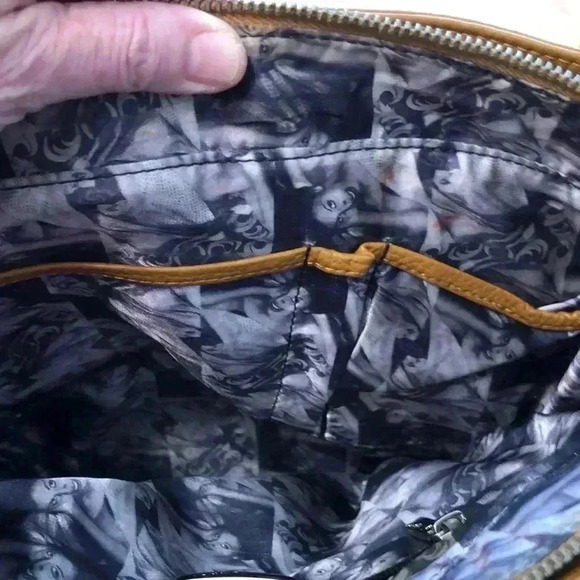 Junior Drake brown leather hobo bag with double straps - Picture 10 of 11